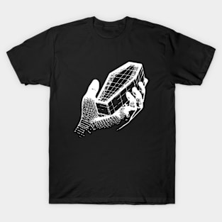 hand holding coffin design T-Shirt